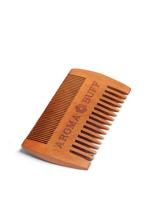 AromaBuff Pear-Wood Double Sided Beard Comb